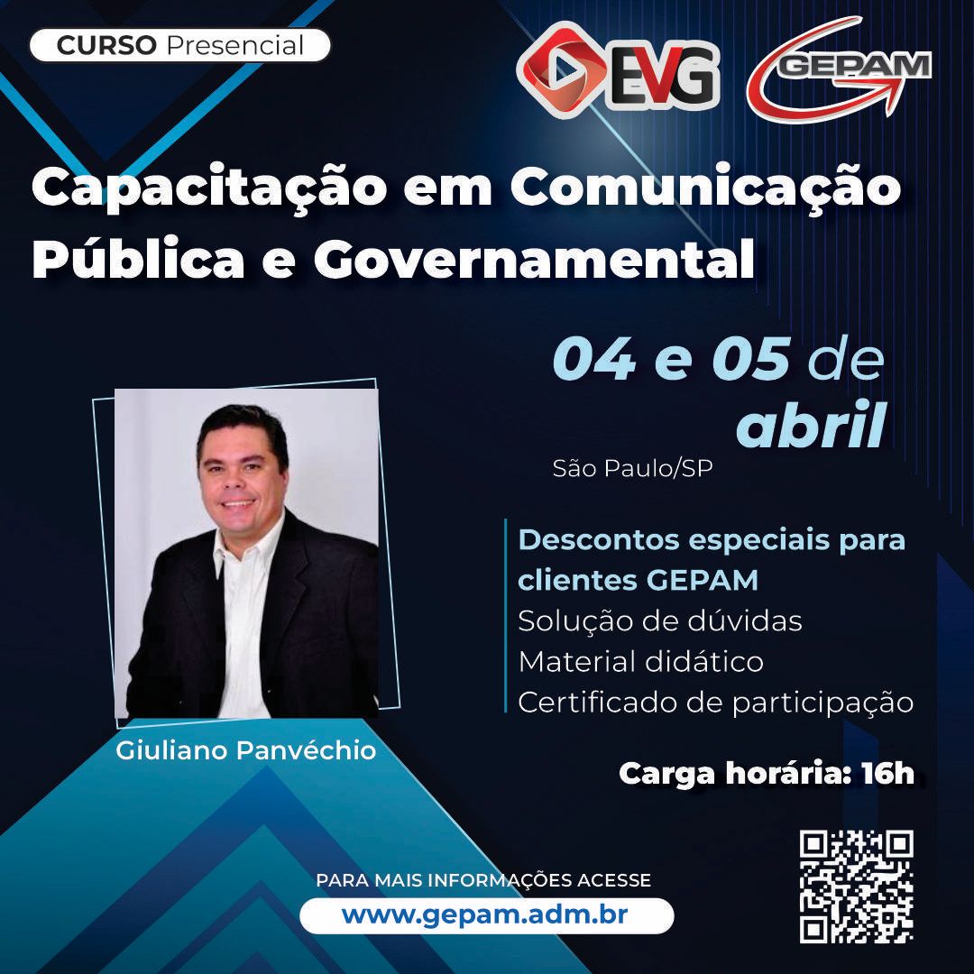 Curso Presencial (São Paulo/SP) – Capacitação em Comunicação Pública e Governamental | 76