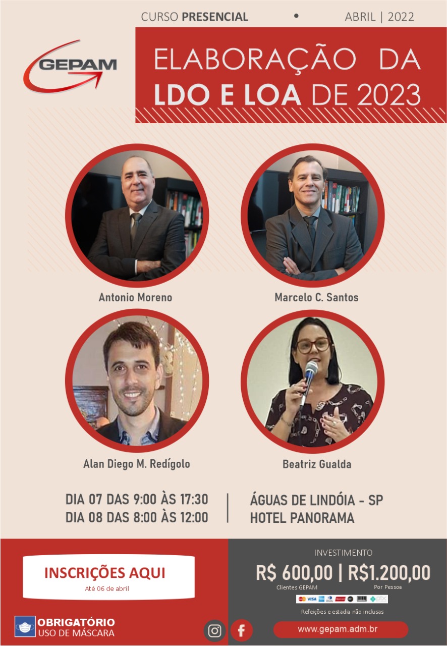 Curso Presencial – Elaboração da Lei de Diretrizes Orçamentárias e Lei Orçamentária de 2023 | 3