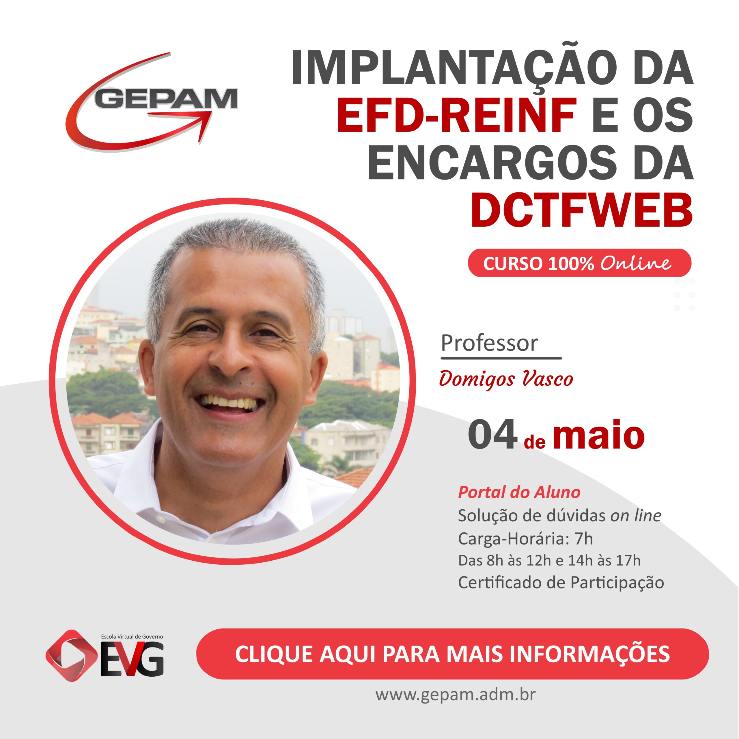 Curso Online – A Implantação Da EFD-REINF e a Apuração dos Encargos na DCTFweb para Administração Pública | 7