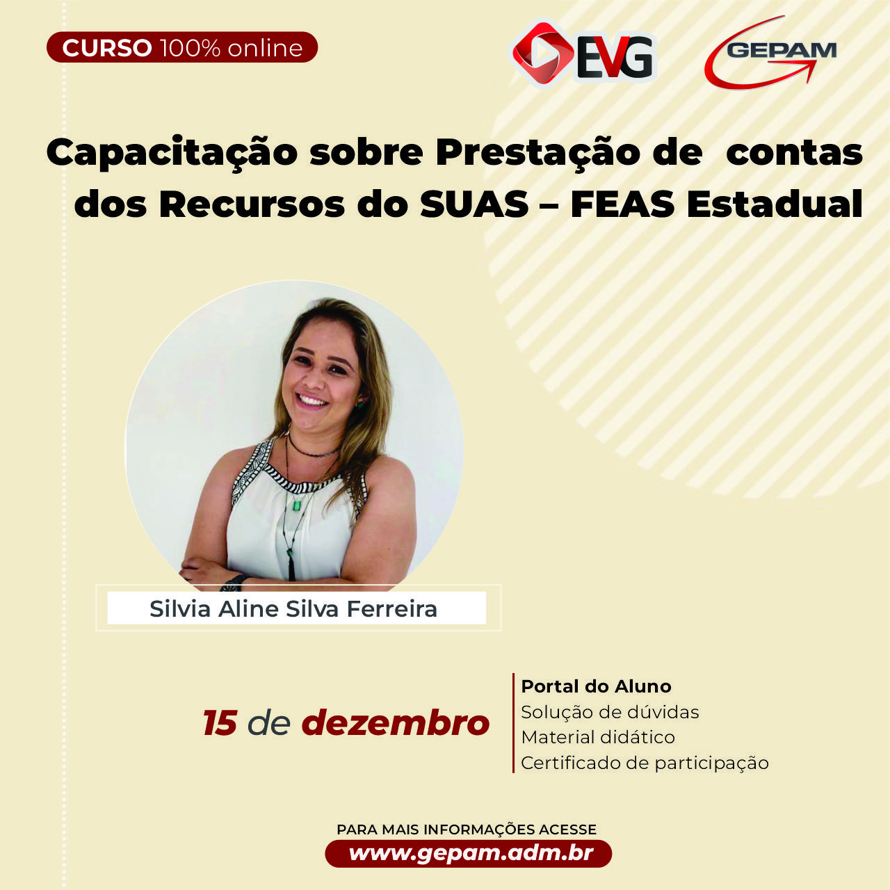 Capacitação Online - Prestação de contas dos Recursos do SUAS – FEAS Estadual | 57