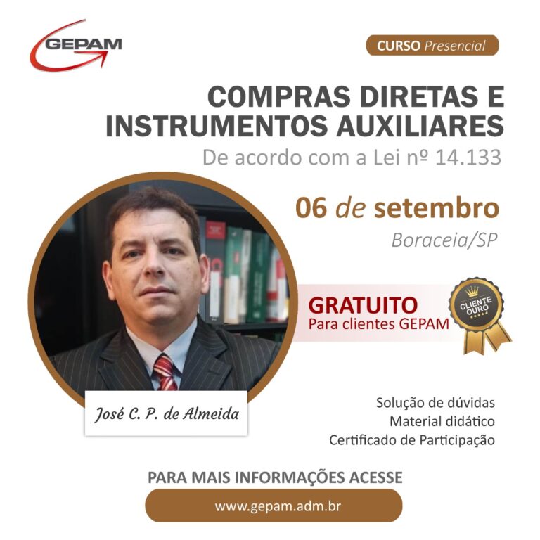 Curso Presencial - Nova Lei de Licitações - Compras Diretas e Instrumentos Auxiliares - Boraceia/SP | 34