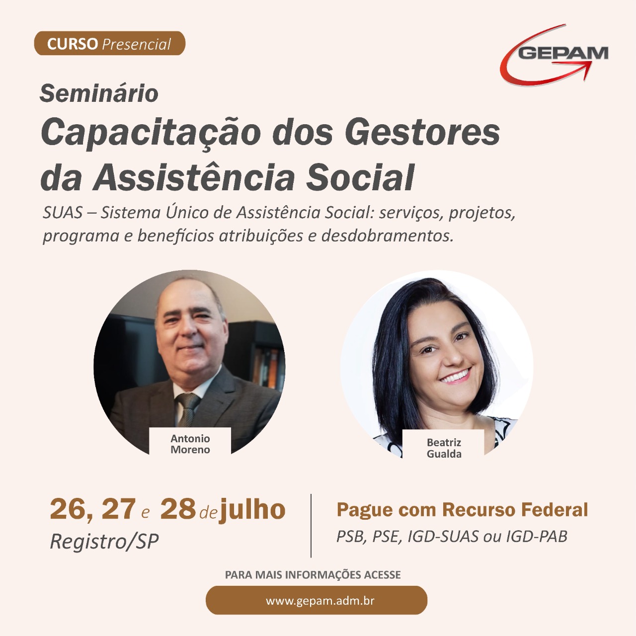 Seminário Presencial (Registro/SP) - Capacitação dos Gestores Municipais de Assistência Social | 26