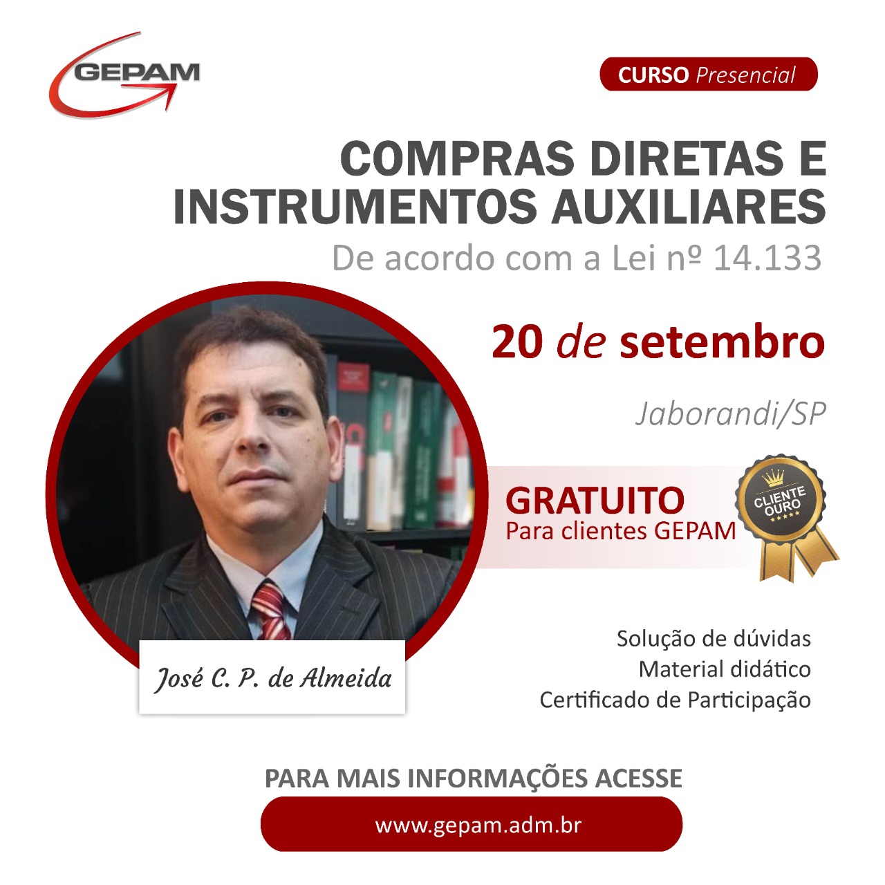 Curso Presencial - Nova Lei de Licitações - Compras Diretas e Instrumentos Auxiliares - Jaborandi/SP | 40