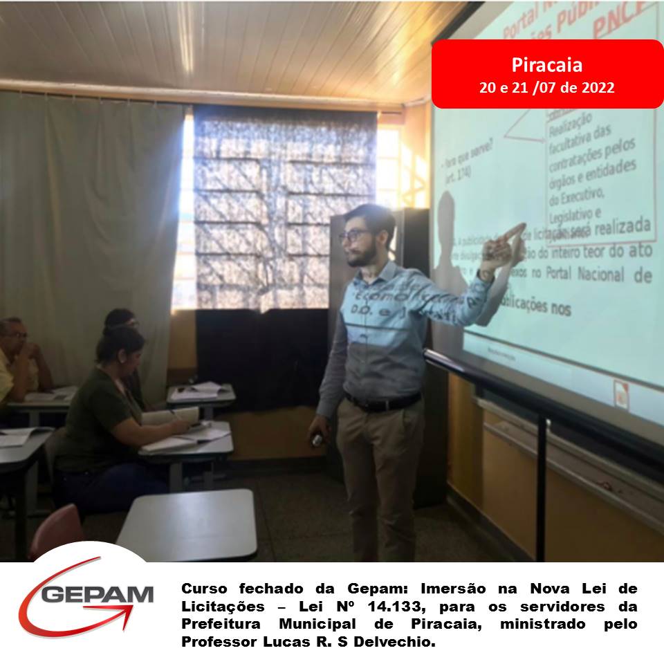 Curso Presencial (Piracaia) – Nova Lei de Licitações | 24