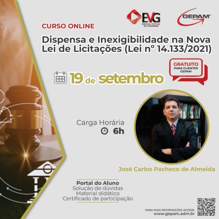 Curso Online – Dispensa e Inexigibilidade na Nova Lei de Licitações (Lei nº 14.133/2021) | 115
