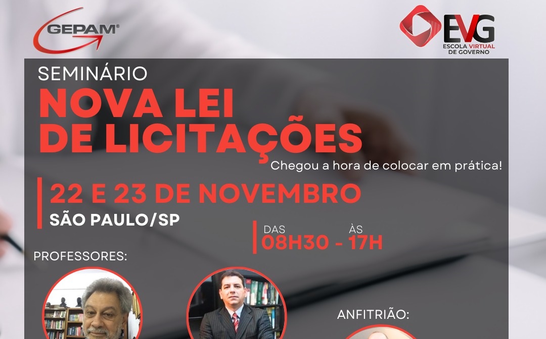Curso Presencial - Seminário da Nova Lei de Licitações: Chegou a hora de colocar em Prática (São Paulo/SP) | 127