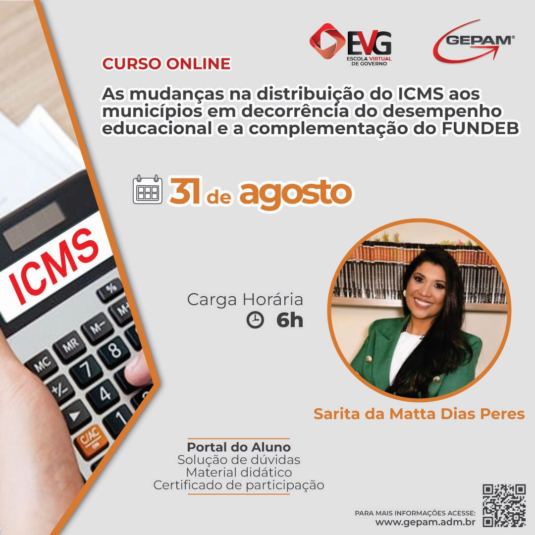 Curso Online - As mudanças na distribuição do ICMS aos municípios em decorrência do desempenho educacional e a complementação do FUNDEB | 110