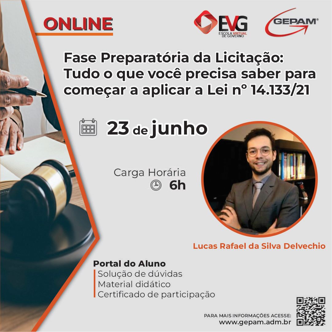 Curso Online - Fase Preparatória da Licitação: Tudo o que você precisa saber para começar a aplicar a Lei nº 14.133/21 | 95