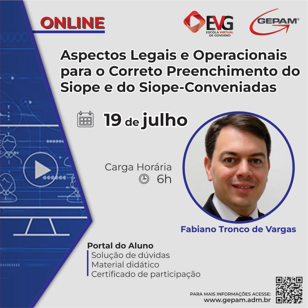 Curso Online - Aspectos Legais e Operacionais para o Correto Preenchimento do Siope e do Siope - Conveniadas | 98