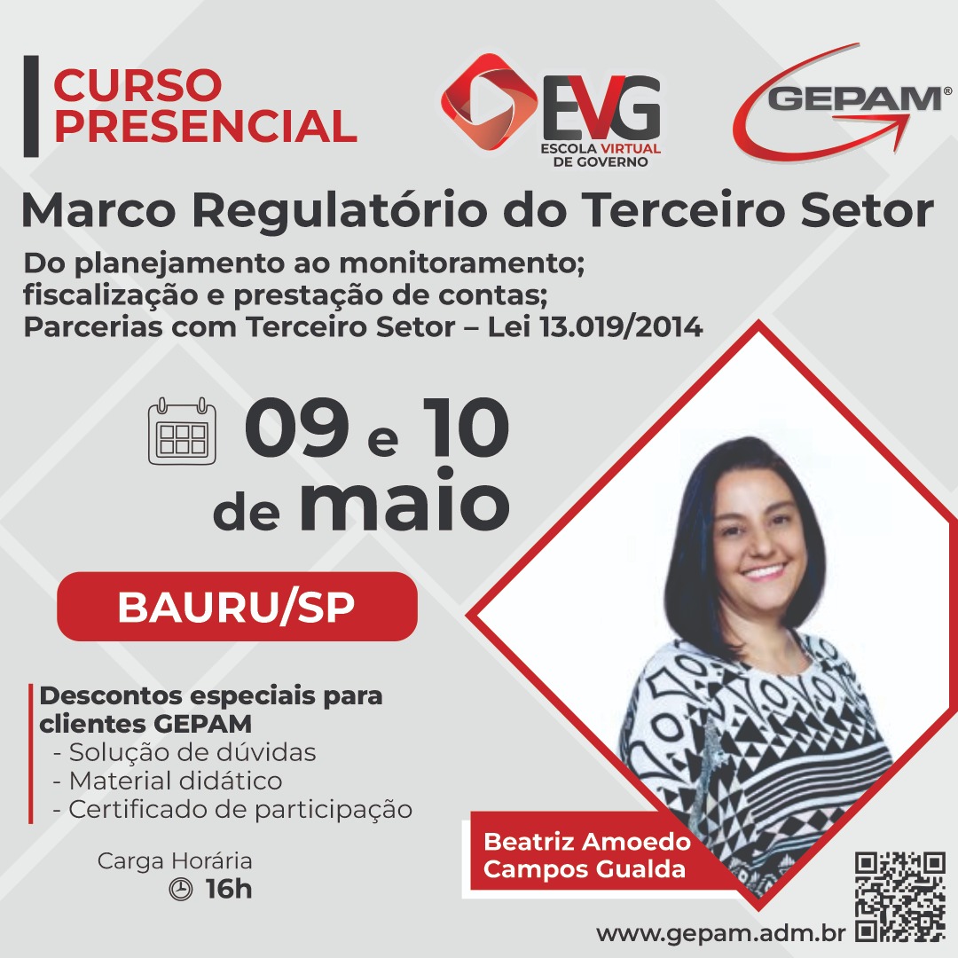 Curso Presencial (Bauru/SP) – Marco Regulatório do Terceiro Setor | 86