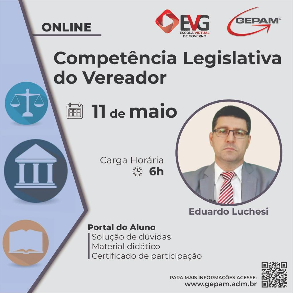 Curso Online – Competência Legislativa do Vereador | 87
