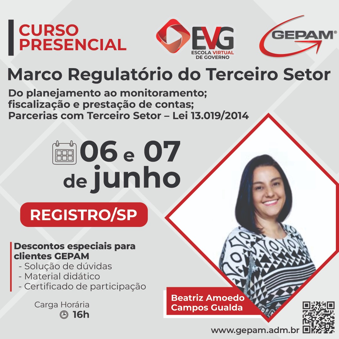 Curso Presencial (Registro/SP) – Marco Regulatório do Terceiro Setor | 92