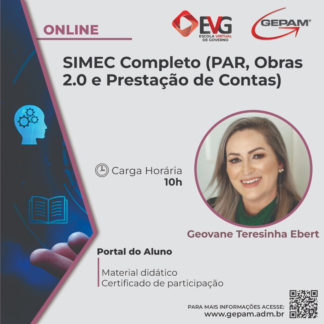 Curso Online sobre Educação – SIMEC Completo (PAR, Obras 2.0 e Prestação de Contas) | 31