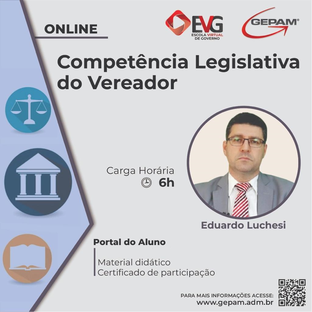 Curso Online sobre a Competência Legislativa do Vereador | 29