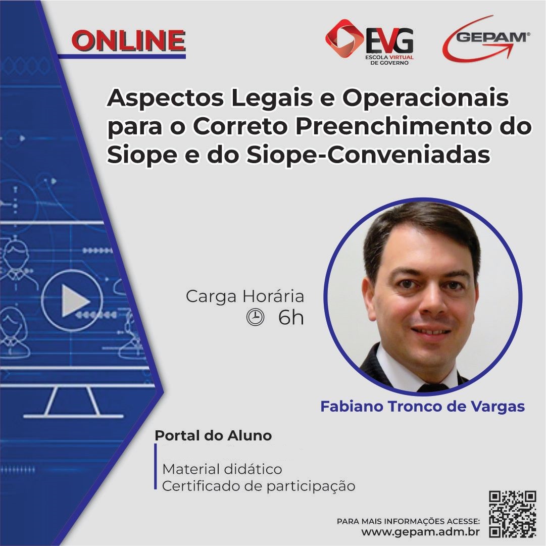 Curso Online sobre os Aspectos Legais e Operacionais para o Correto Preenchimento do Siope e do Siope – Conveniadas | 38