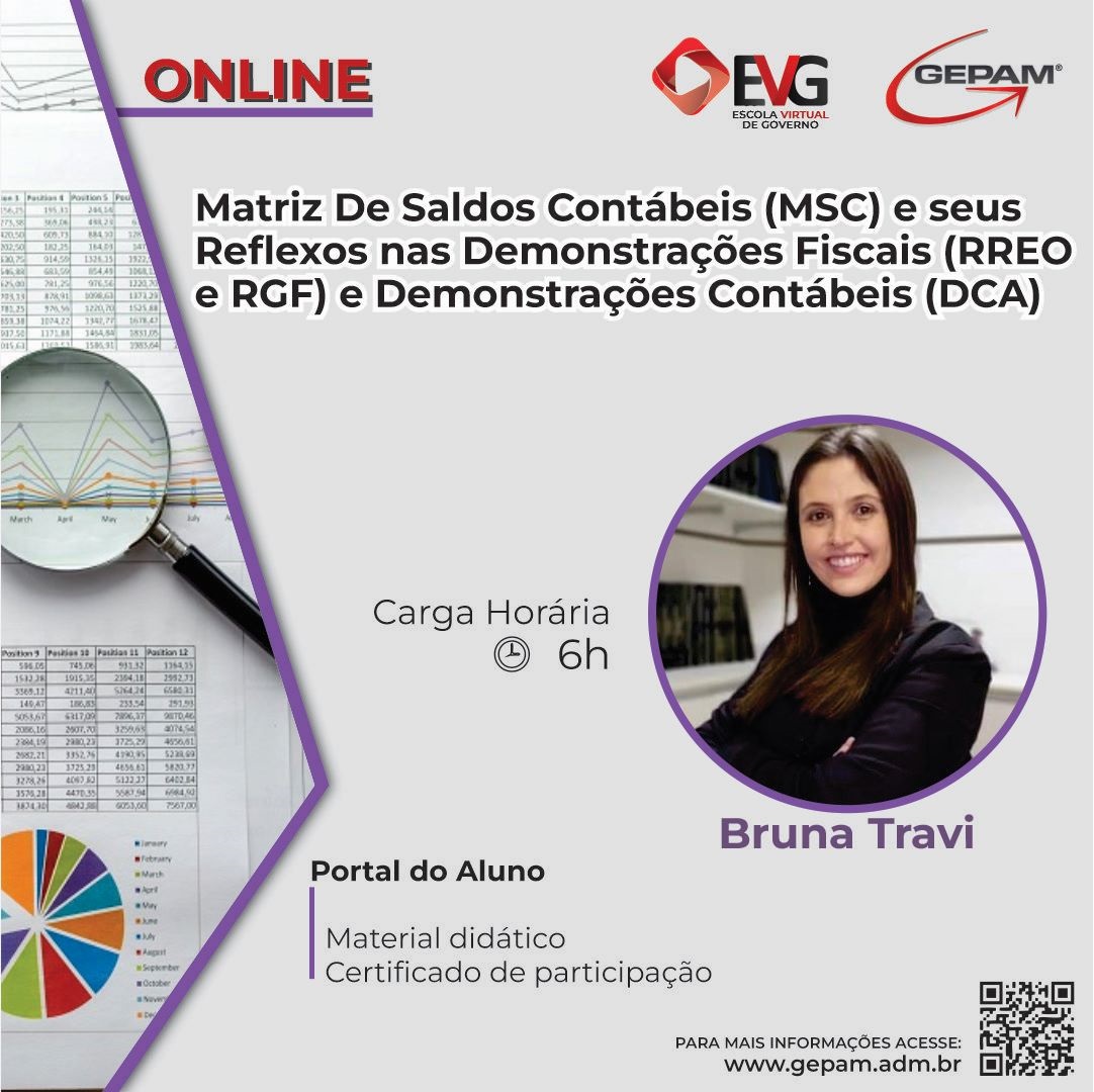 Curso Online sobre Matriz De Saldos Contábeis (MSC) e seus Reflexos nas Demonstrações Fiscais (RREO e RGF) e Demonstrações Contábeis (DCA) | 43