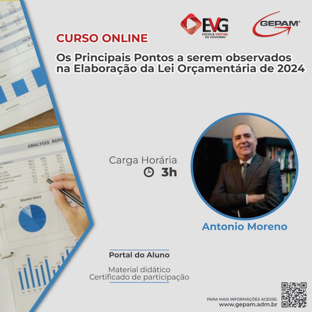 Curso Online sobre os Principais Pontos a serem observados na Elaboração da Lei Orçamentária de 2024 | 48