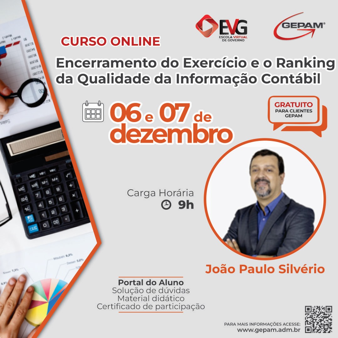 Curso Online – Encerramento do Exercício e o Ranking da Qualidade da Informação Contábil | 133