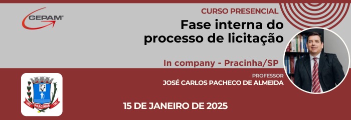 Curso Presencial (In company para Prefeitura de Pracinha/SP) - Fase interna do processo de licitação | 196