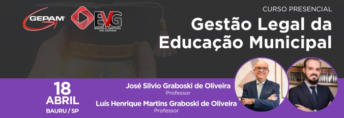 Curso Presencial (Bauru/SP) - Gestão Legal da Educação Municipal | 160