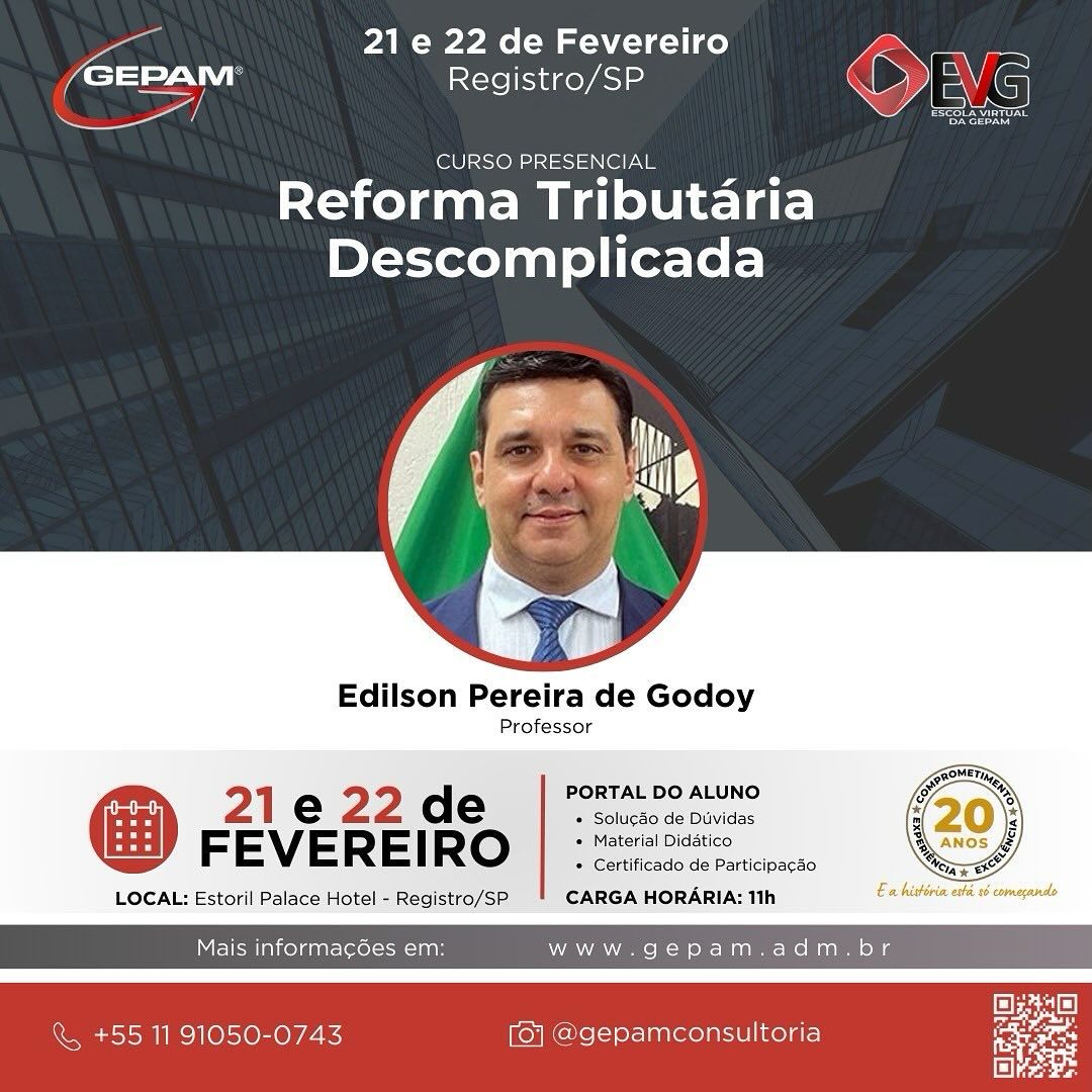 Curso Presencial (Registro/SP) – Reforma Tributária Descomplicada | 143