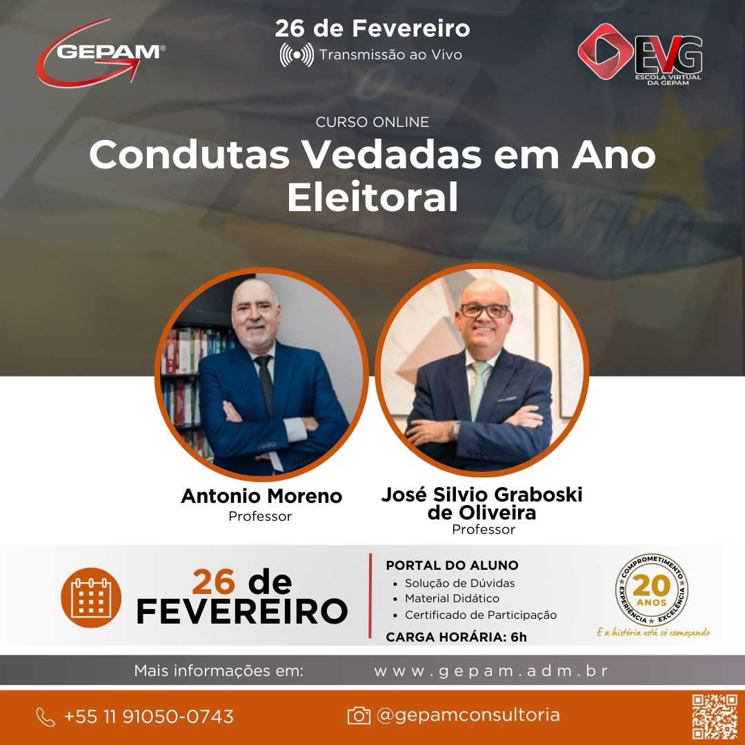 Curso Online – Condutas Vedadas em Ano Eleitoral | 144