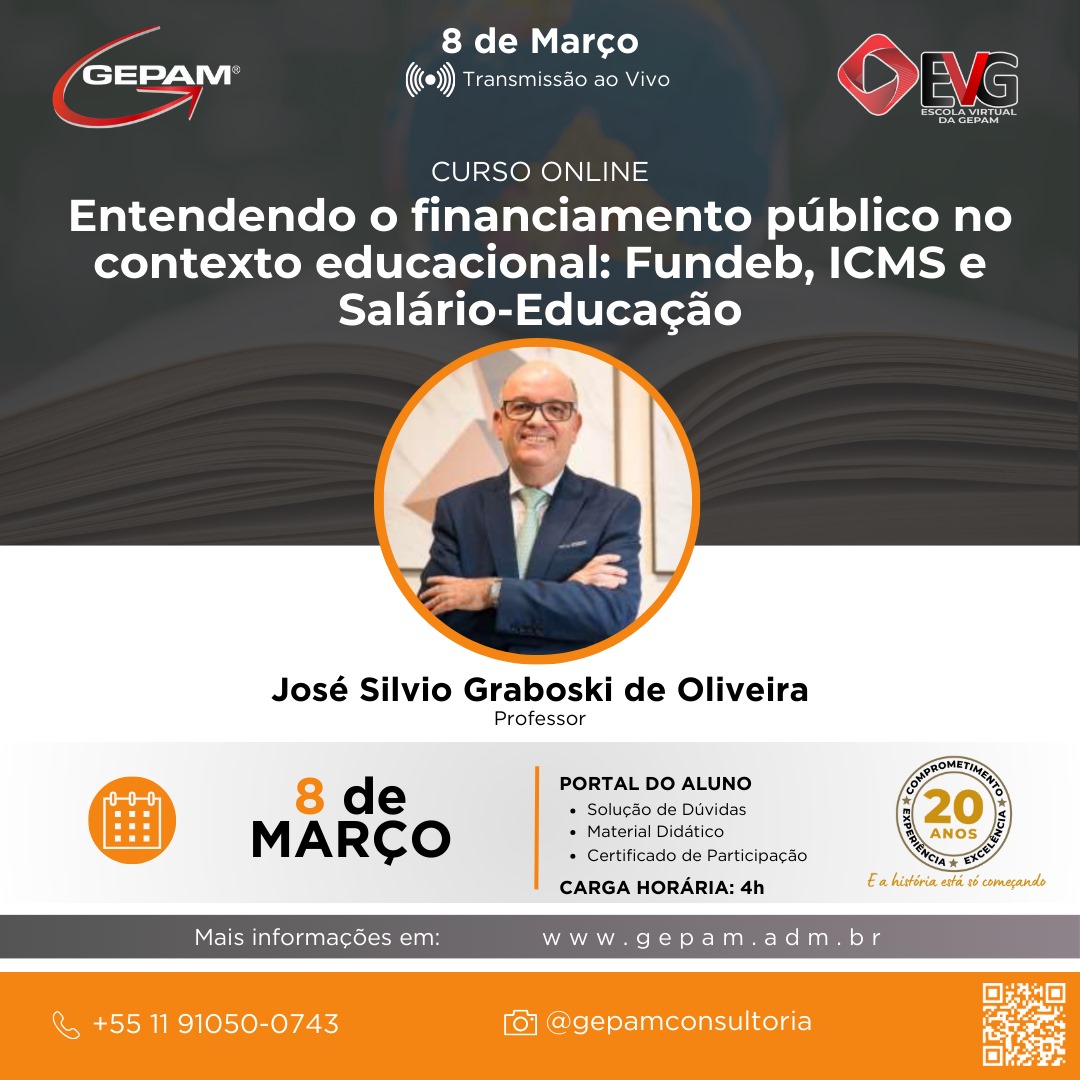 Curso Online – Entendendo o financiamento público no contexto educacional: Fundeb, ICMS e Salário-Educação | 150