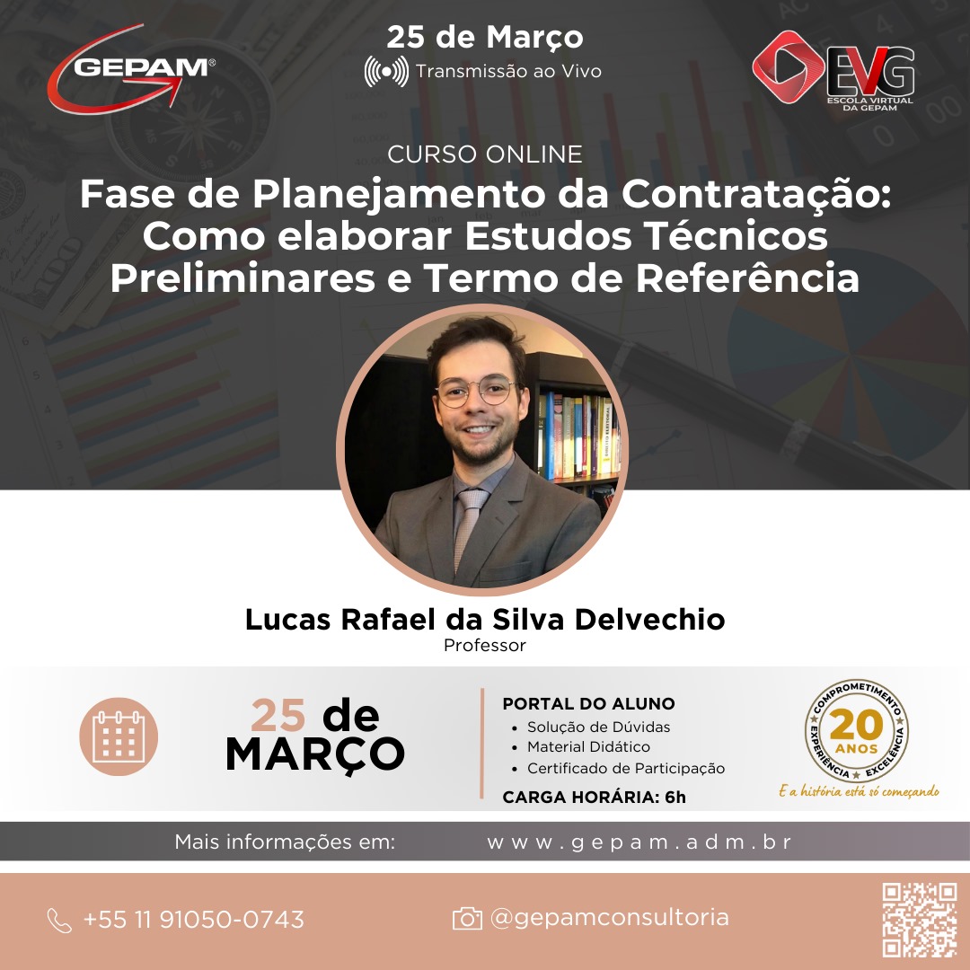 Curso Online – Fase de Planejamento da Contratação: Como elaborar Estudos Técnicos Preliminares e Termo de Referência | 153