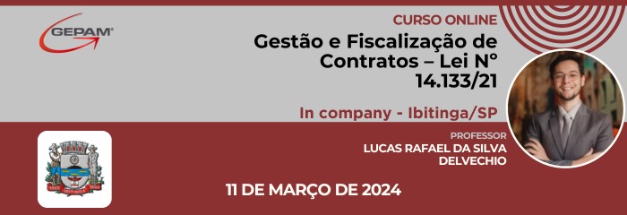 Curso Online (In company para Prefeitura de Ibitinga/SP) - Gestão e Fiscalização de Contratos - Lei Nº 14.133/21 | 151