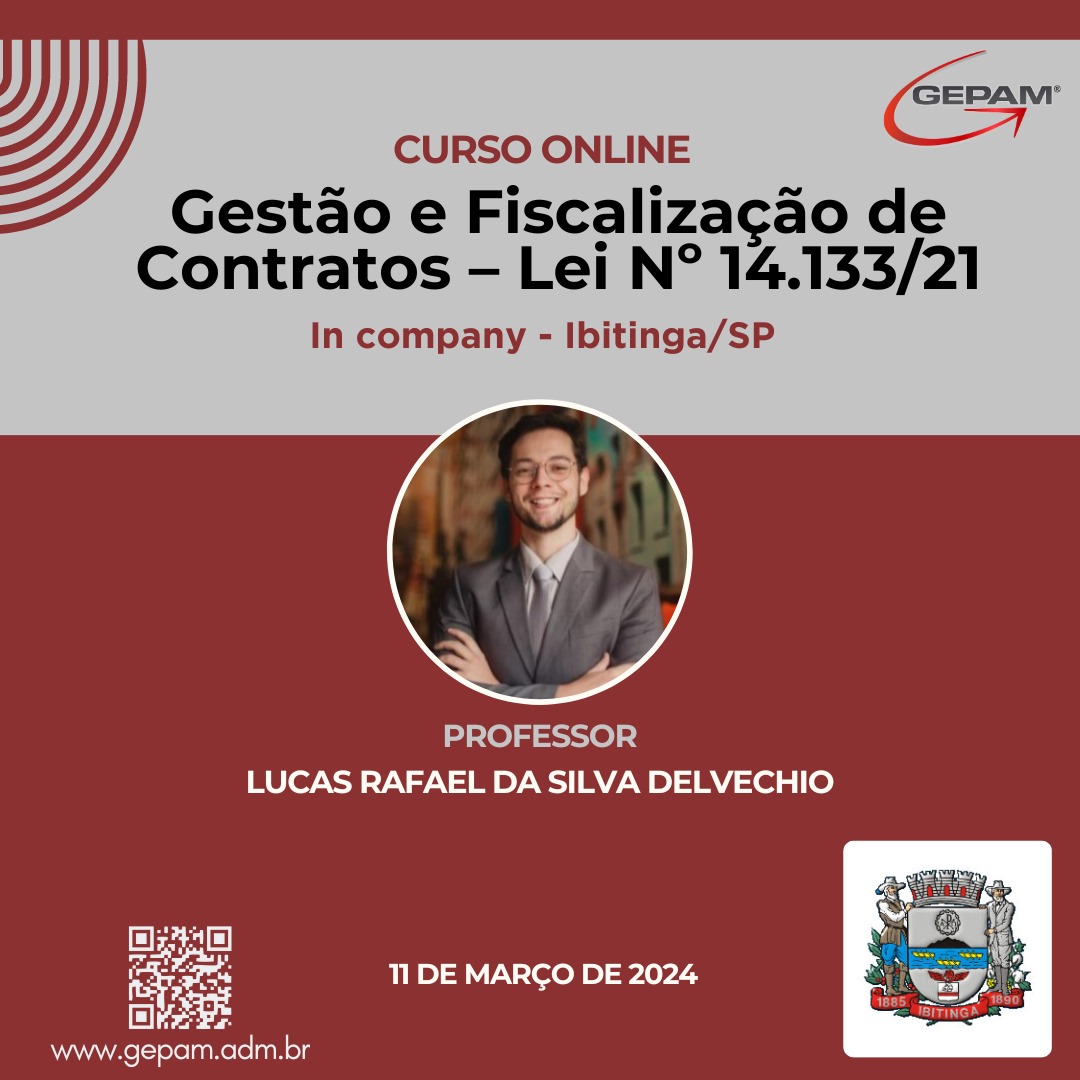Curso Online (In company para Prefeitura de Ibitinga/SP) – Gestão e Fiscalização de Contratos – Lei Nº 14.133/21 | 151