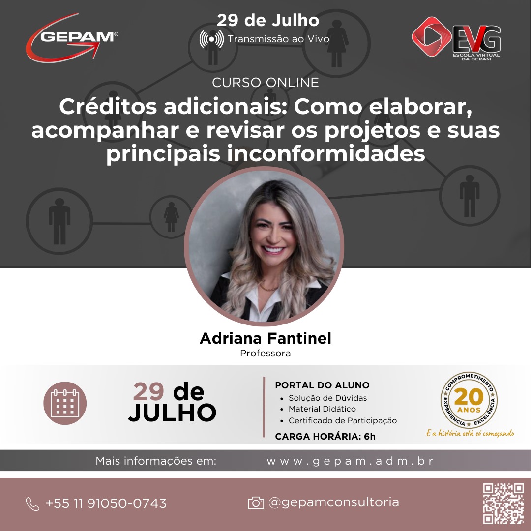 Curso Online – Créditos adicionais: Como elaborar, acompanhar e revisar os projetos e suas principais inconformidades | 176