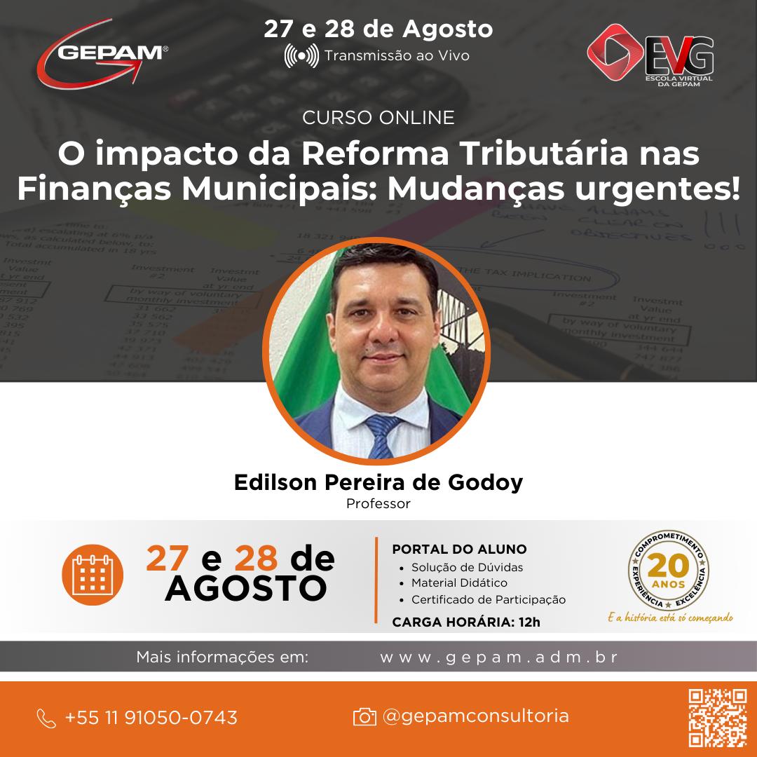 Curso Online – O impacto da Reforma Tributária nas Finanças Municipais: Mudanças urgentes! | 180