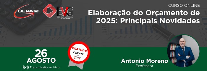 Curso Online - Elaboração do Orçamento de 2025: Principais Novidades | 179