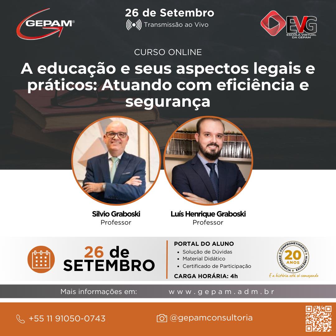 Curso Online – A educação e seus aspectos legais e práticos: Atuando com eficiência e segurança