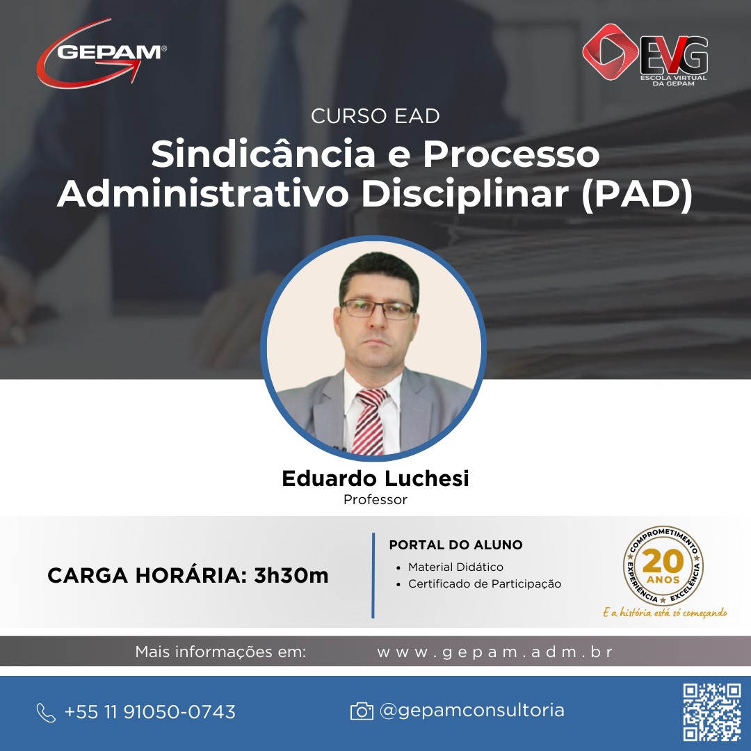 Curso Online sobre Sindicância e Processo Administrativo Disciplinar (PAD) [Foi atualizado] | 58