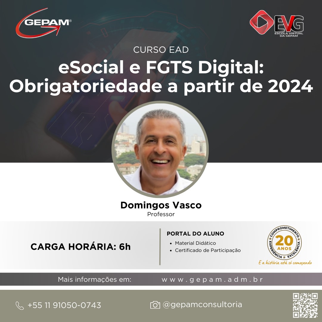Curso Online sobre eSocial e FGTS Digital: Obrigatoriedade a partir de 2024 | 60