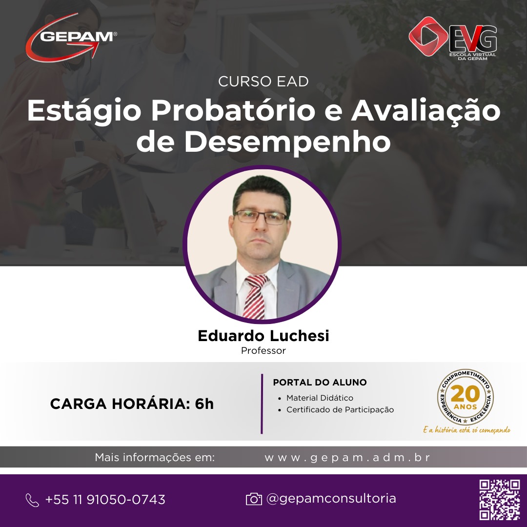 Curso Online sobre Estágio Probatório e Avaliação de Desempenho [Foi atualizado] | 65