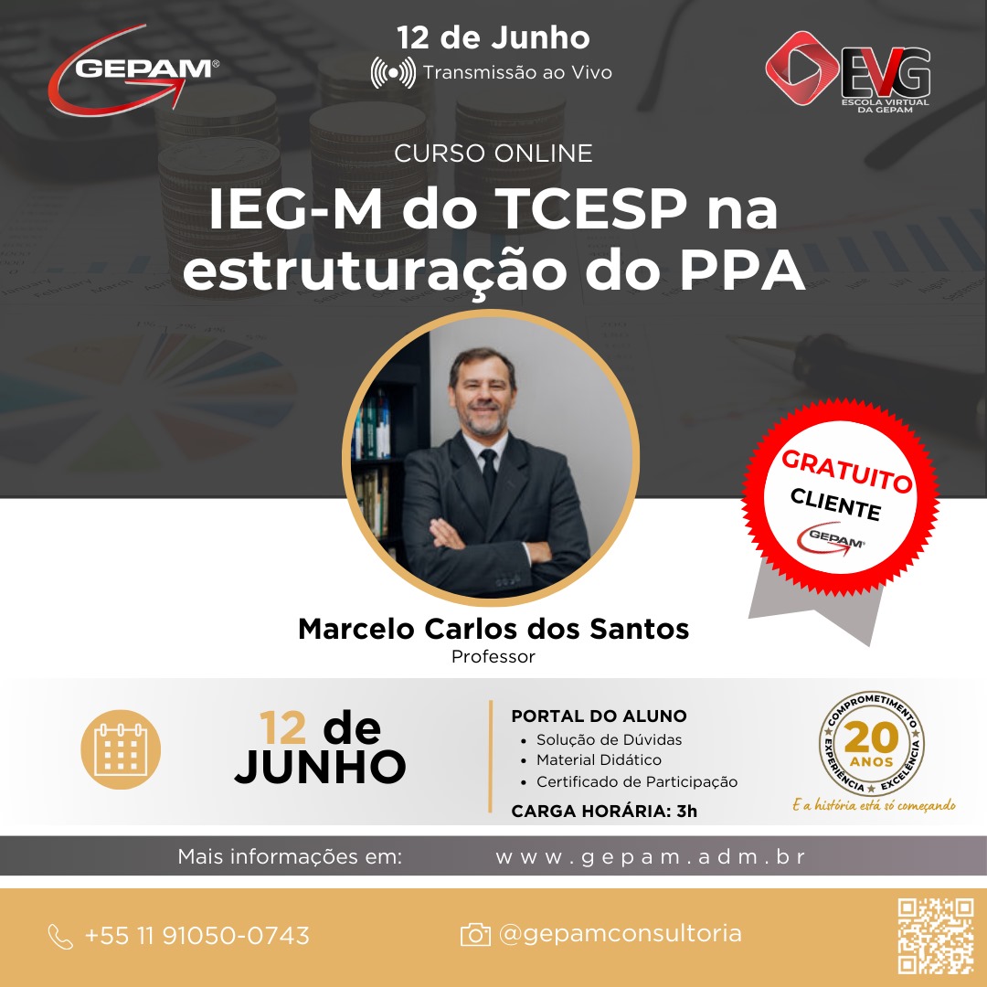 Curso Online – IEG-M do TCESP na estruturação do PPA | 168