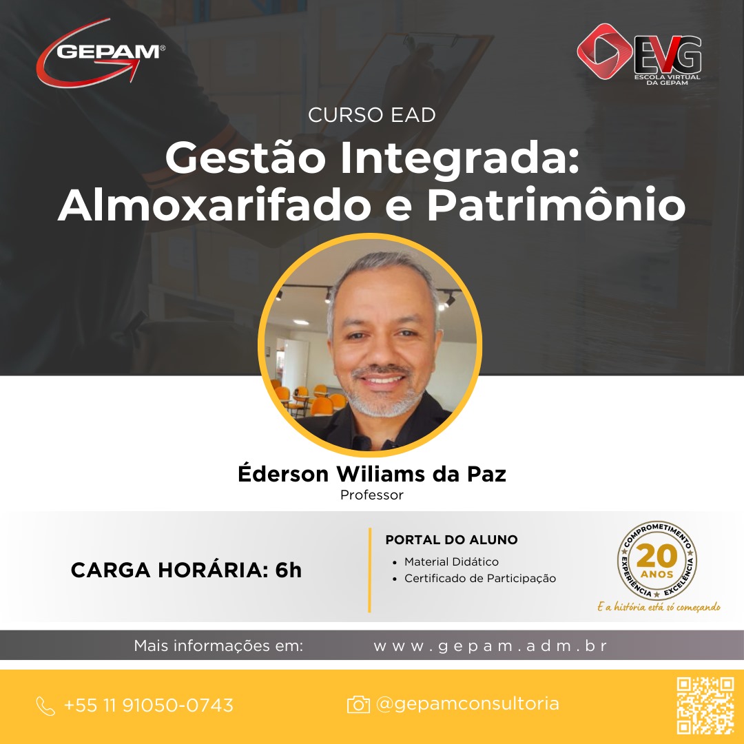 Curso Online sobre Gestão Integrada: Almoxarifado e Patrimônio [Foi atualizado] | 66