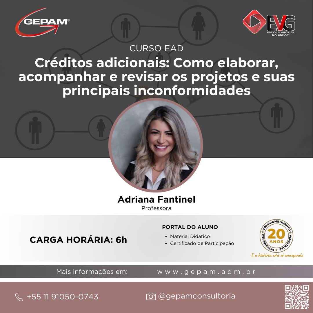 Curso Online sobre Créditos adicionais: Como elaborar, acompanhar e revisar os projetos e suas principais inconformidades | 76