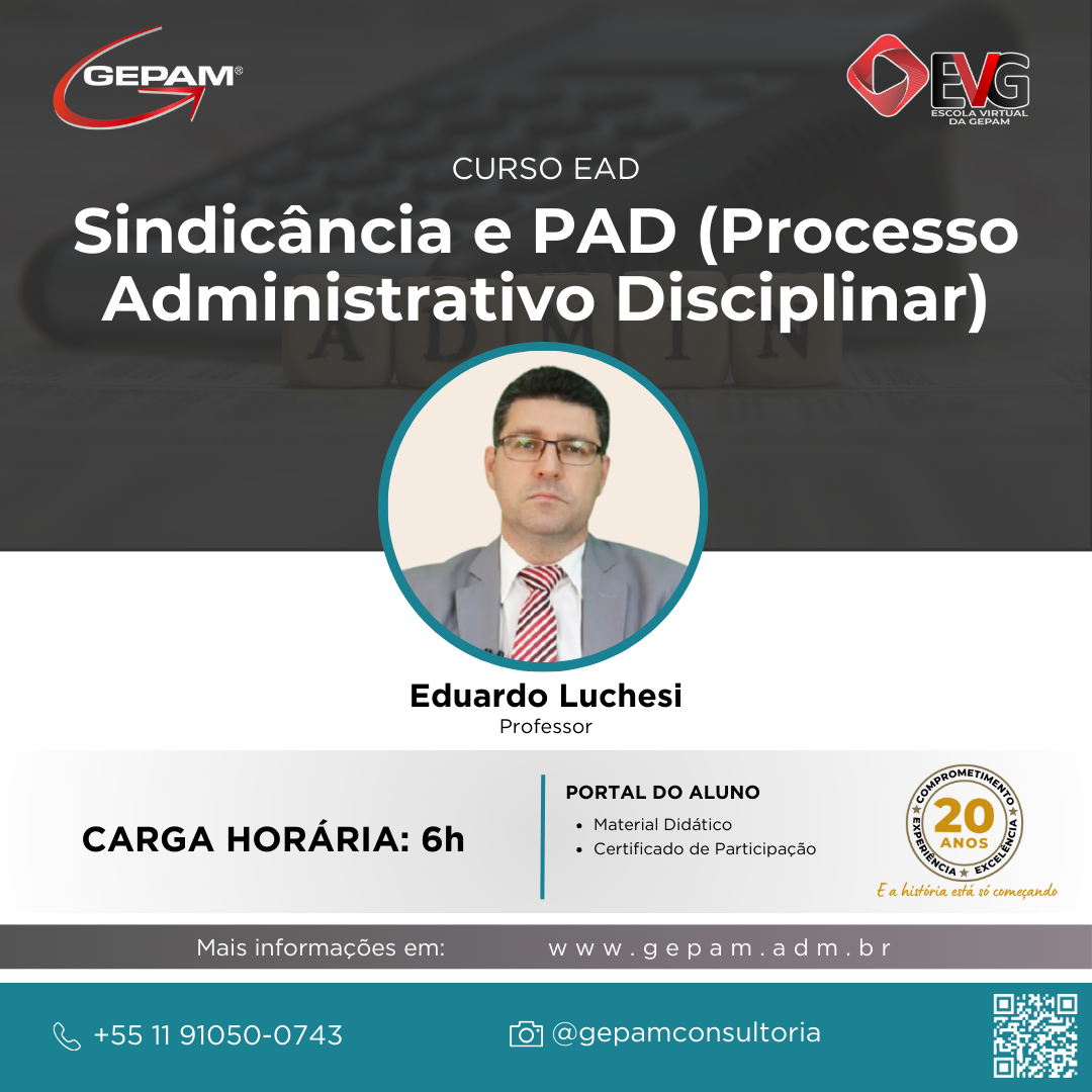 Curso Online sobre Sindicância e PAD (Processo Administrativo Disciplinar) [Foi atualizado] | 83