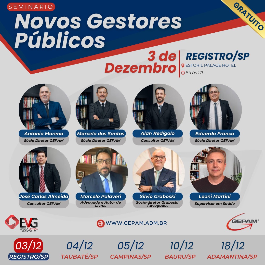 Seminário Presencial (Registro/SP) – Novos Gestores Públicos | 190