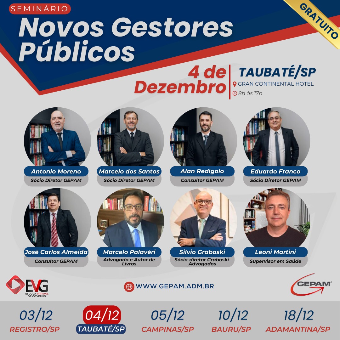 Seminário Presencial (Taubaté/SP) – Novos Gestores Públicos | 191