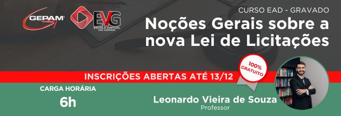 Curso Online sobre Noções Gerais sobre a nova Lei de Licitações | 86