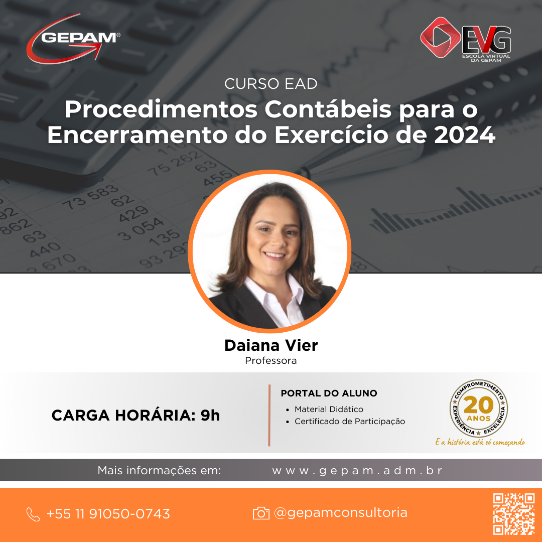 Curso Online sobre Procedimentos Contábeis para o Encerramento do Exercício de 2024 | 85