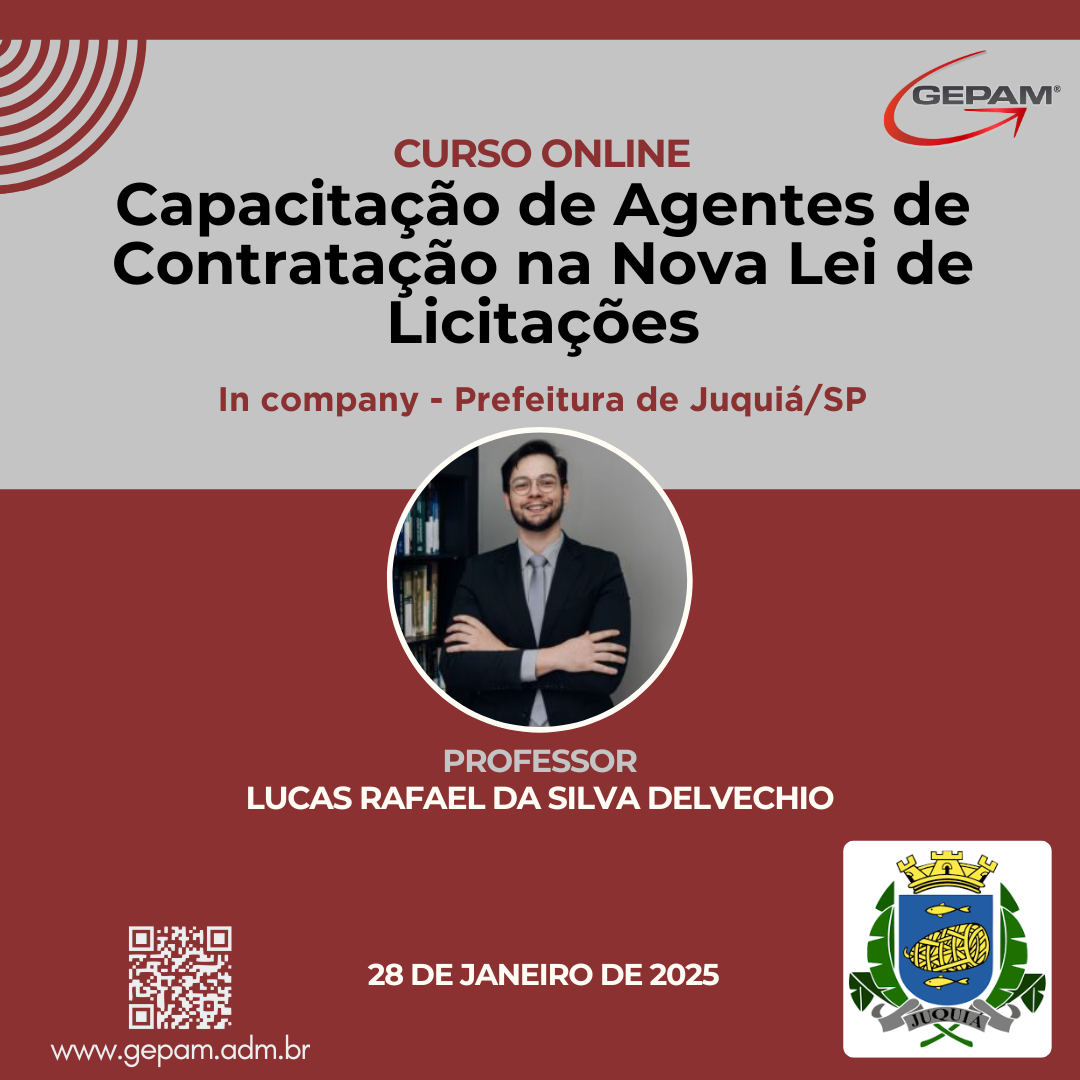 Curso Online (In company para Prefeitura de Juquiá/SP) – Capacitação de Agentes de Contratação na Nova Lei de Licitações | 200