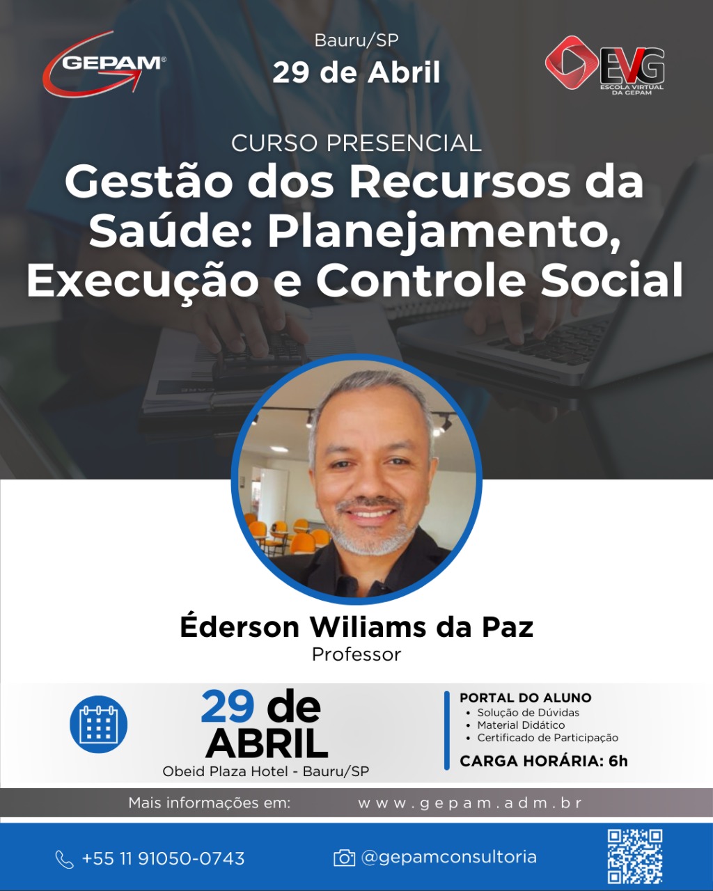 Curso Presencial (Bauru/SP) – Gestão dos Recursos da Saúde: Planejamento, Execução e Controle Social