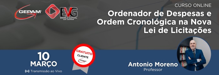 Curso Online - Ordenador de Despesas e Ordem Cronológica na Nova Lei de Licitações | 211
