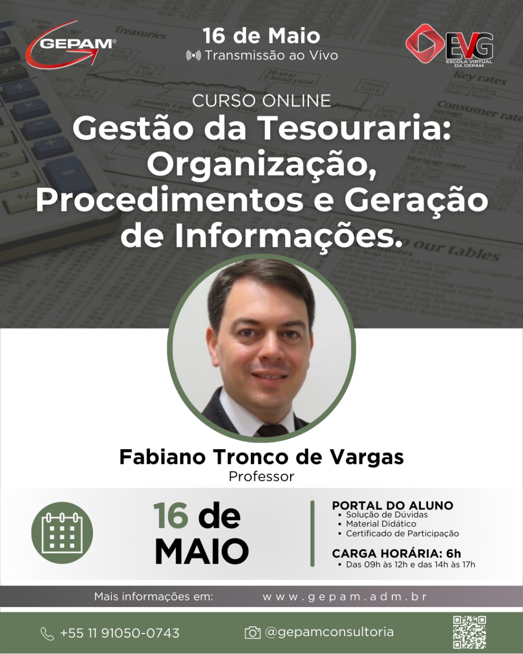 Curso Online – Gestão da Tesouraria: Organização, Procedimentos e Geração de Informações