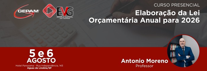 Curso Presencial (Águas de Lindóia/SP) - Elaboração da Lei Orçamentária Anual para 2026 | 244